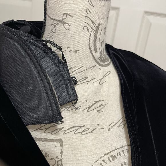 VTG Ronni Nicole Ouida Velvet Dress Size 6 Black Maxi Goth Y2K Boho Witchy 90s - Picture 5 of 8